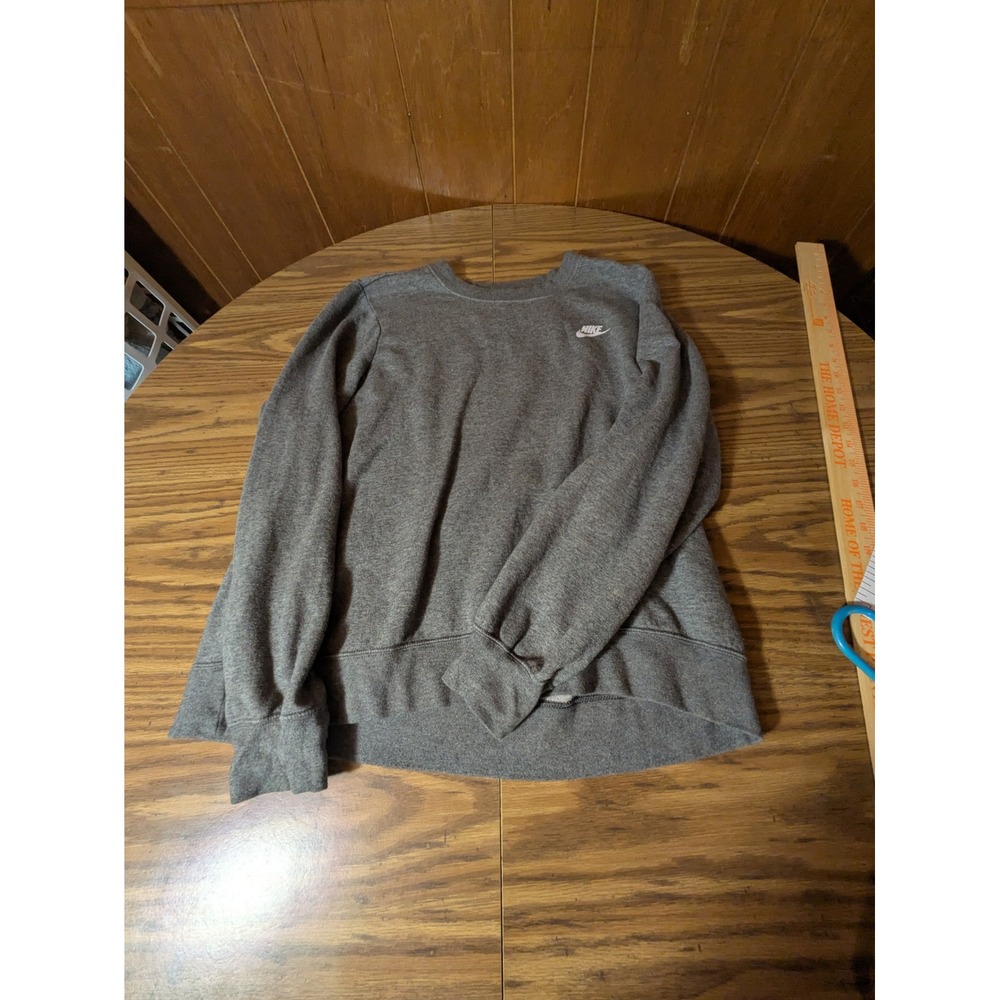 Nike Sportswear Mens XL Grey Fleece Crewneck Sweatshirt 928437-071 Logo Pullover